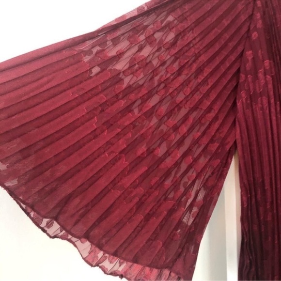 Anthropologie Toulon Pleated Mini Dress in Plum Sz S - Picture 8 of 14